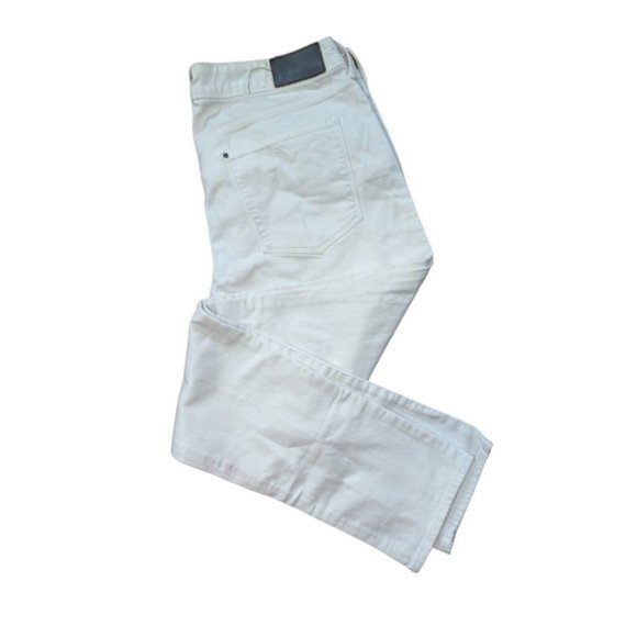 H&M Women's White Adjustable Waist Skinny Leg Denim Jeans Size 31 - Picture 3 of 4